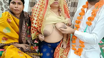 Malam Pertama Pengantin India, Berbagi Ranjang Dengan Ibu Mertua Dalam Orgy Tiga Seks